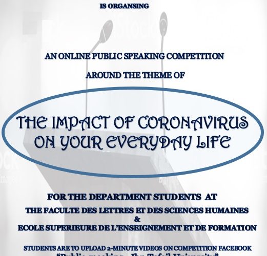 AN ONLINE PUBLIC SPEAKING COMPETITION FOR FLSH, KÉNITRA STUDENTS AN ONLINE PUBLIC SPEAKING COMPETITION FOR FLSH, KÉNITRA STUDENTS
