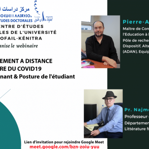 WEBINAIRE : L’ENSEIGNEMENT A DISTANCE A L ‘ERE DU COVID-19 : Posture de l’enseignant & Posture de l’étudiant