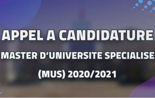 APPEL A CANDIDATURE (Master d’Université Spécialisé (MUS) « Psychopathologie Clinique Dynamique »)