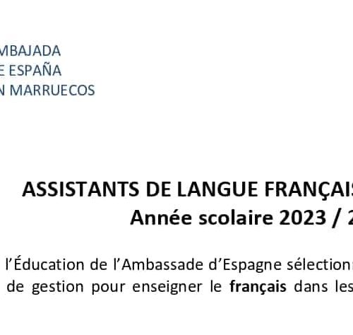 Assistants de langue française recherchés en Espagne