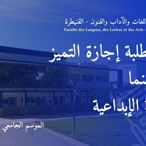 إعلان لطلبة إجازة التميز في السينما والكتابة الإبداعية