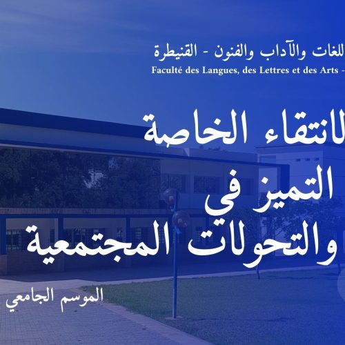 لائحة الانتقاء الخاصة بإجازة التميز في  » الإعلام والتحولات المجتمعية »