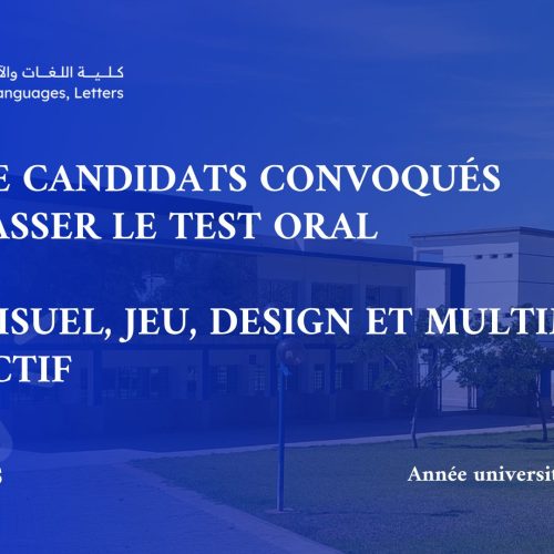 Concours d’accès au Centre d’Excellence Design et Art Appliqué Filière : Audiovisuel, Jeu, Design et Multimédia Interactif