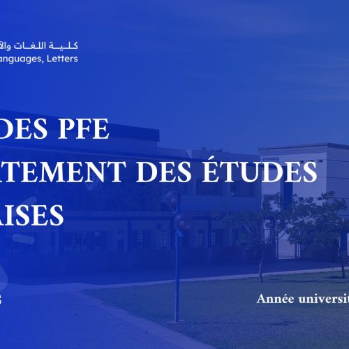 Liste des PFE Année universitaire 2024/2025| département des études anglaises