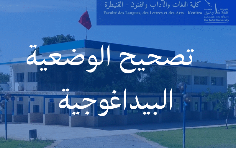 تصحيح الوضعية البيداغوجية تصحيح الوضعية البيداغوجية
