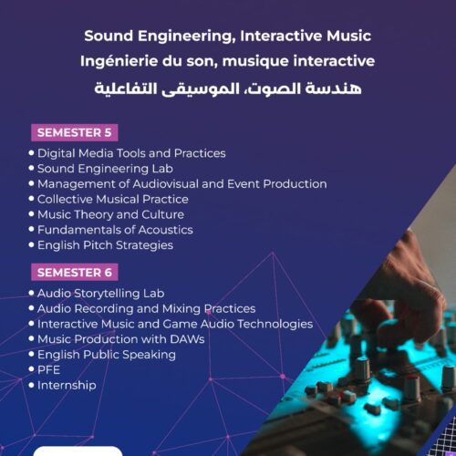 إجازة التميز : هندسة الصوت ،الموسيقى التفاعلية