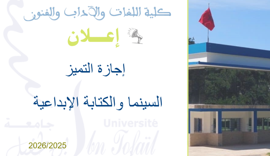 إجازة التميز في السينما والكتابة الإبداعية