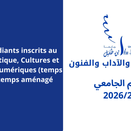 Avis aux étudiants inscrits au Master Didactique, Cultures et Littératures Numériques (temps normal et temps aménagé) Avis aux étudiants inscrits au Master Didactique, Cultures et Littératures Numériques (temps normal et temps aménagé)